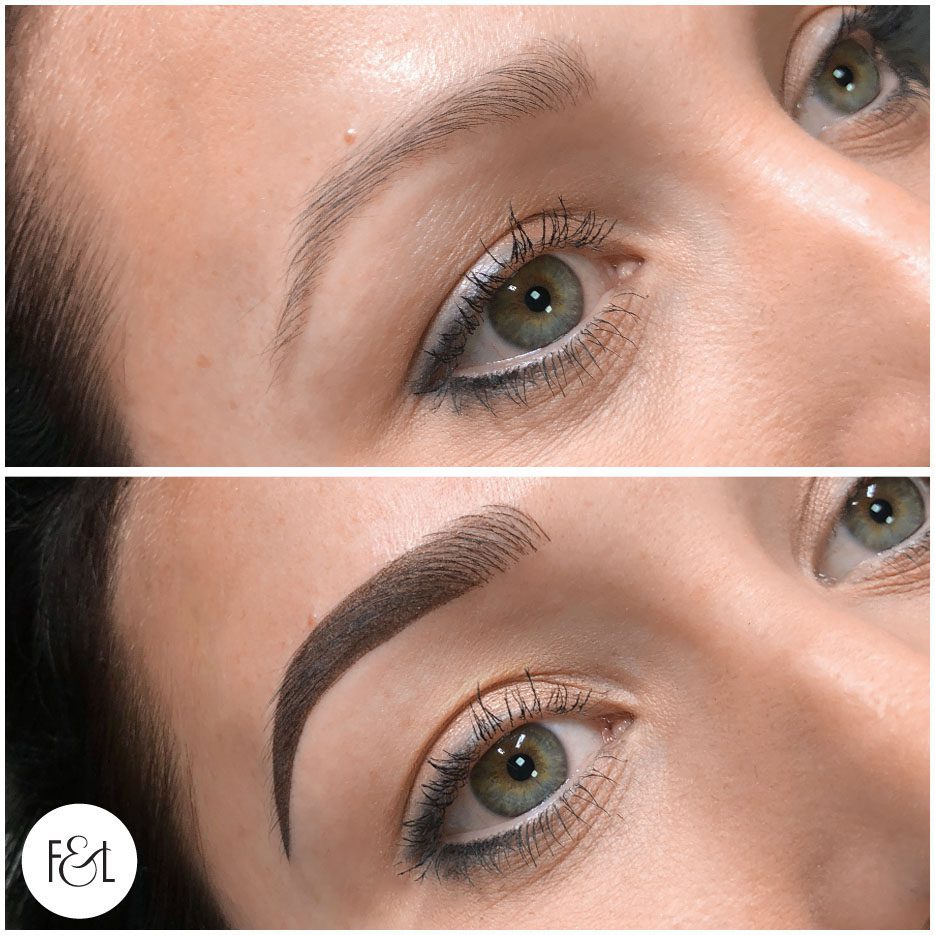 Leia before and after brows